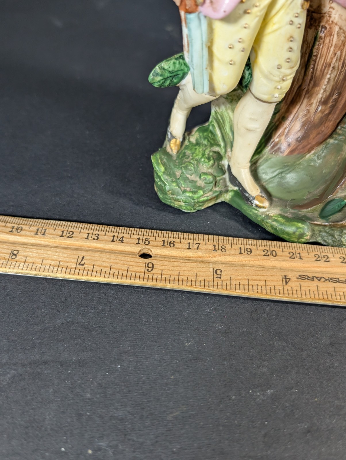 Antique Figurine, German Bisque Porcelain, Gentlemen, Hunter, Gold Gilt, 1800’s
