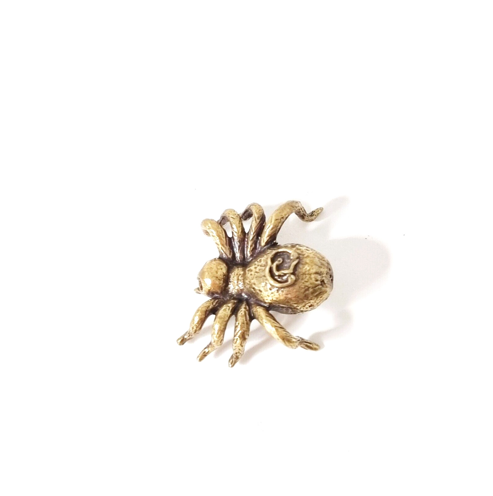 1 x Gold Mini Spider Figurine Insect Animal Decor Halloween Collect Model Carry
