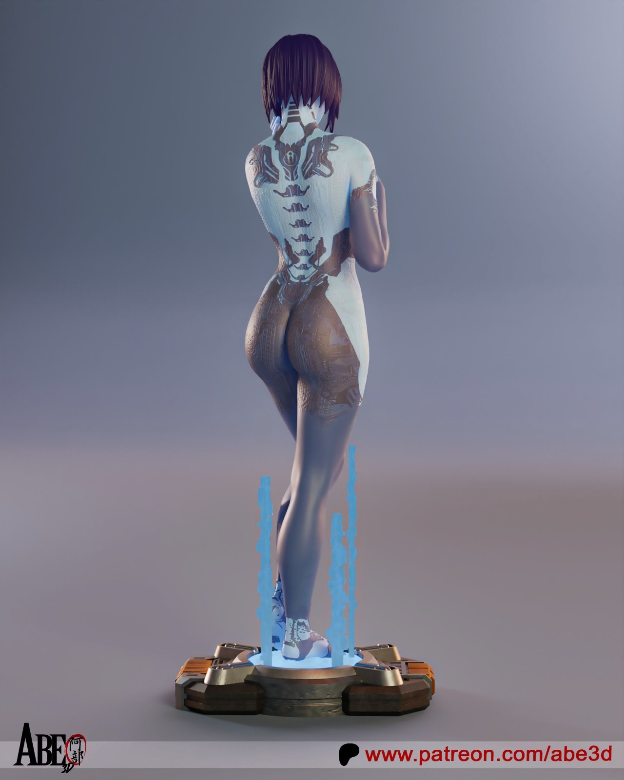 Cortana 12K Resin Model Kit Painted 3d Printed DIY Figure