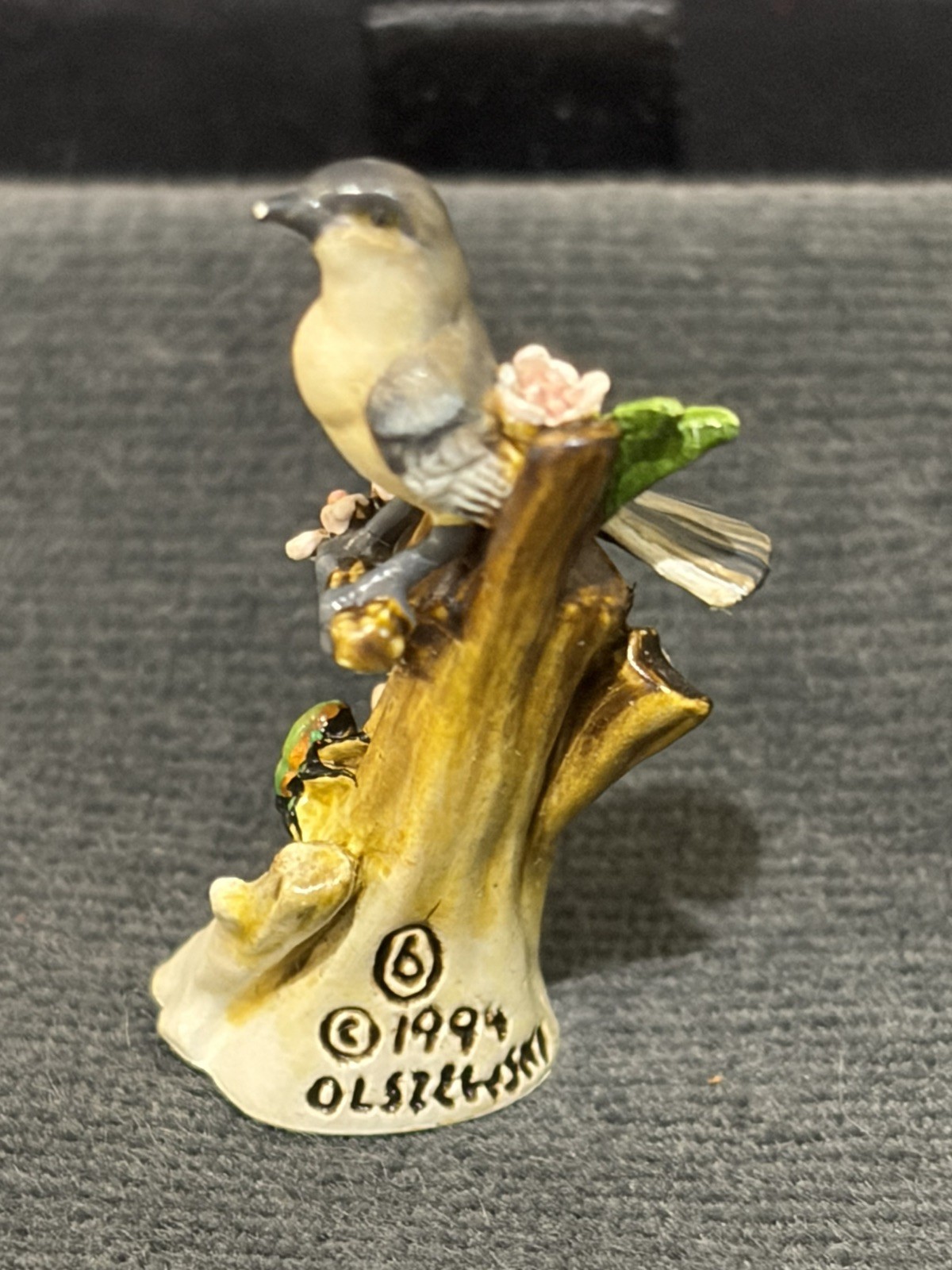 Olszewski Mockingbird with Peach Blossoms AP 69/100 Figurine Miniature
