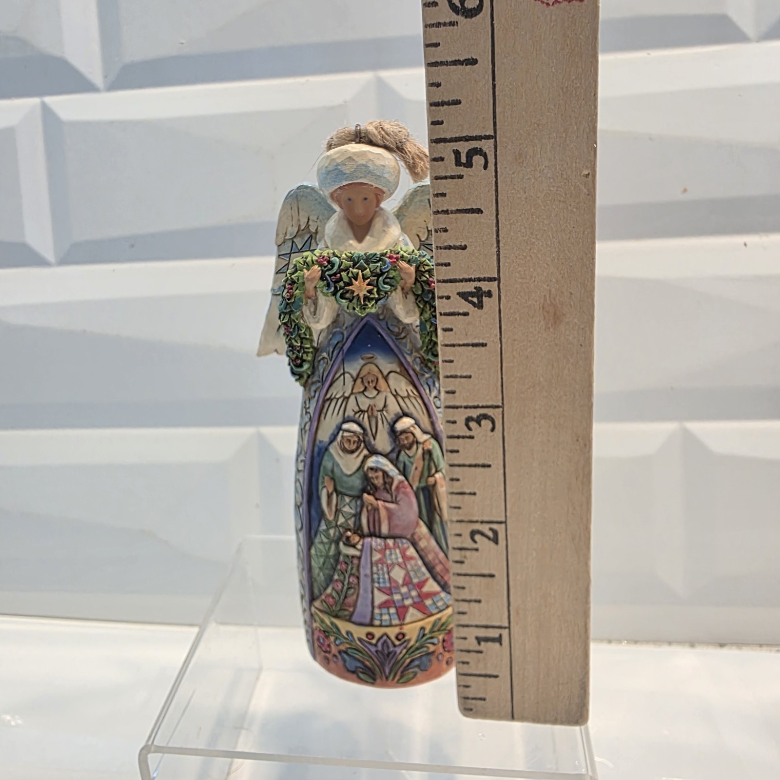 2007 Jim Shore Heartwood Creek Angel w/Nativity Scene Ornament