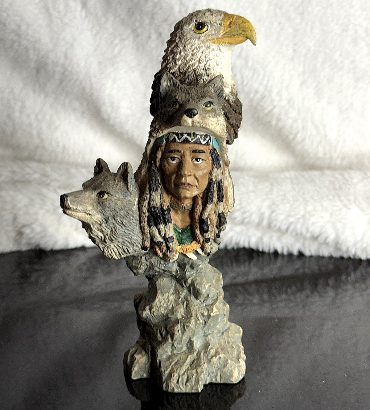 Native American Wolf Eagle Figurine Russ Berrie Vision Quest The First Americans