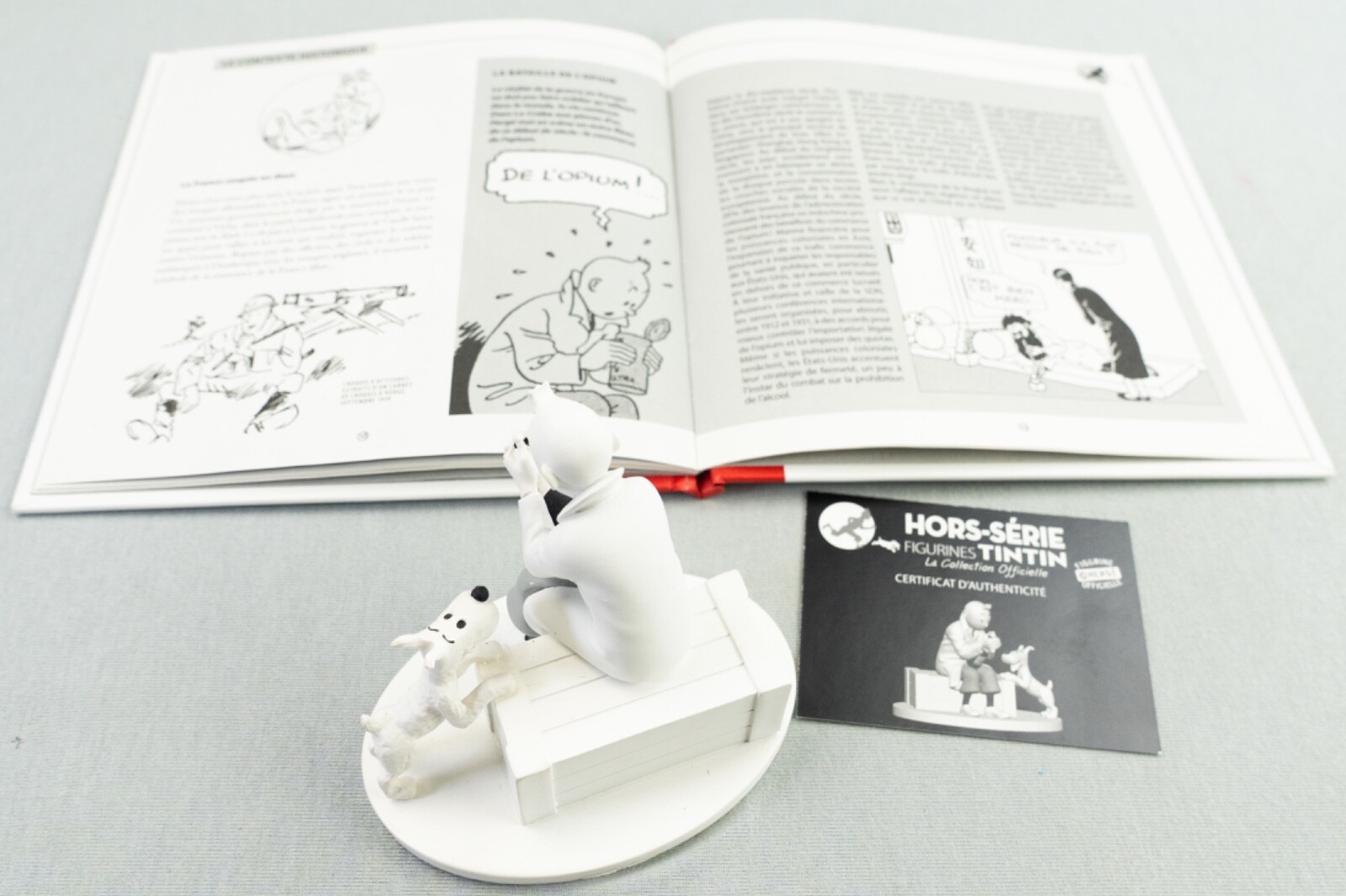 Hors Serie Figurine #9 Tintin Prisoner: Golden Claws 10cm B&W Resin Model Figure