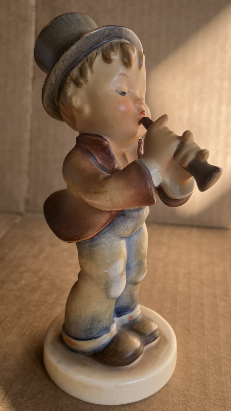 Hummel Boy with Flute, Seranade. 5” tall. West Germany. Bee in V.