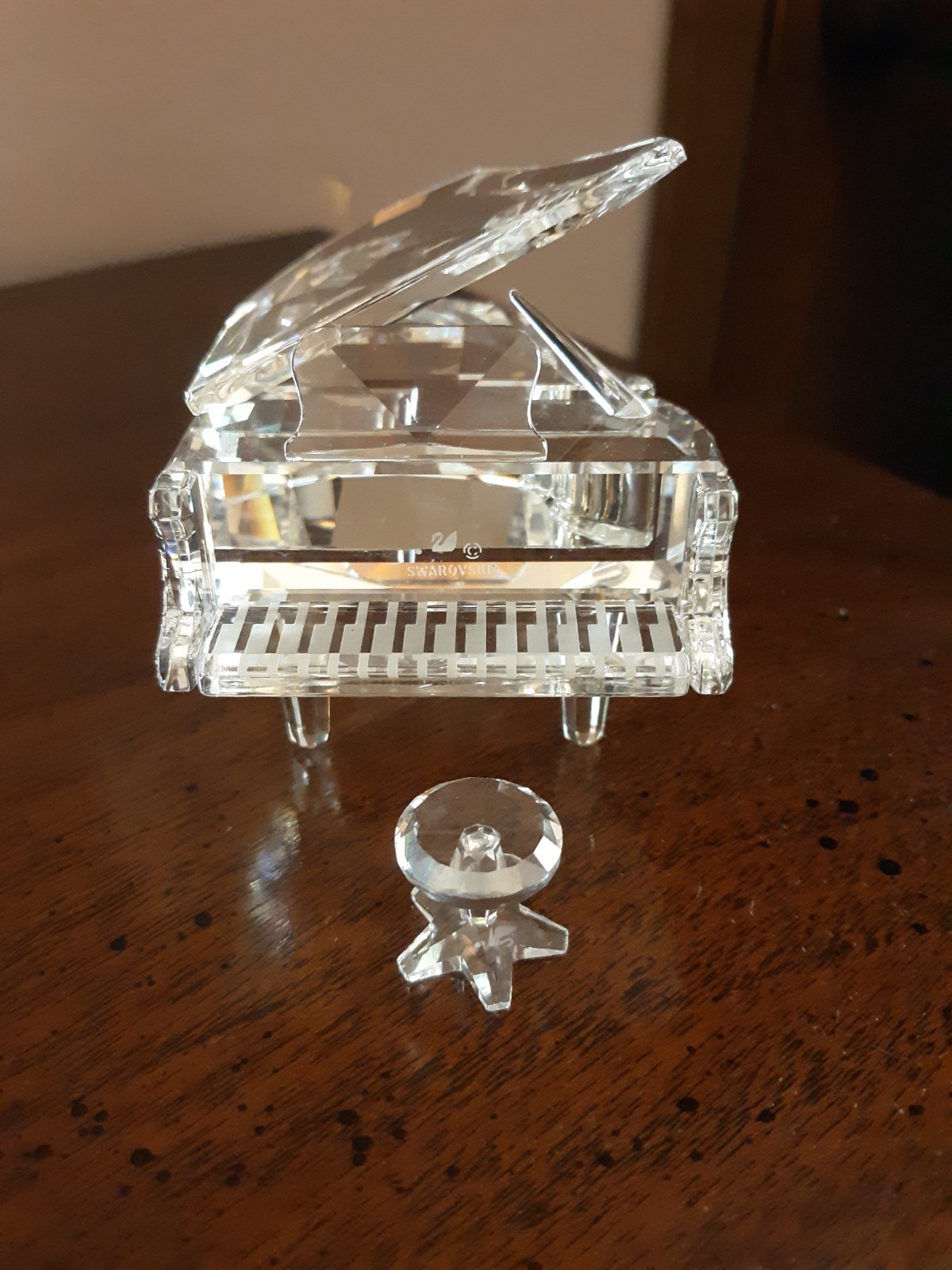 Vintage Swarovski Crystal – Grand Piano with Stool & Cello W Stand