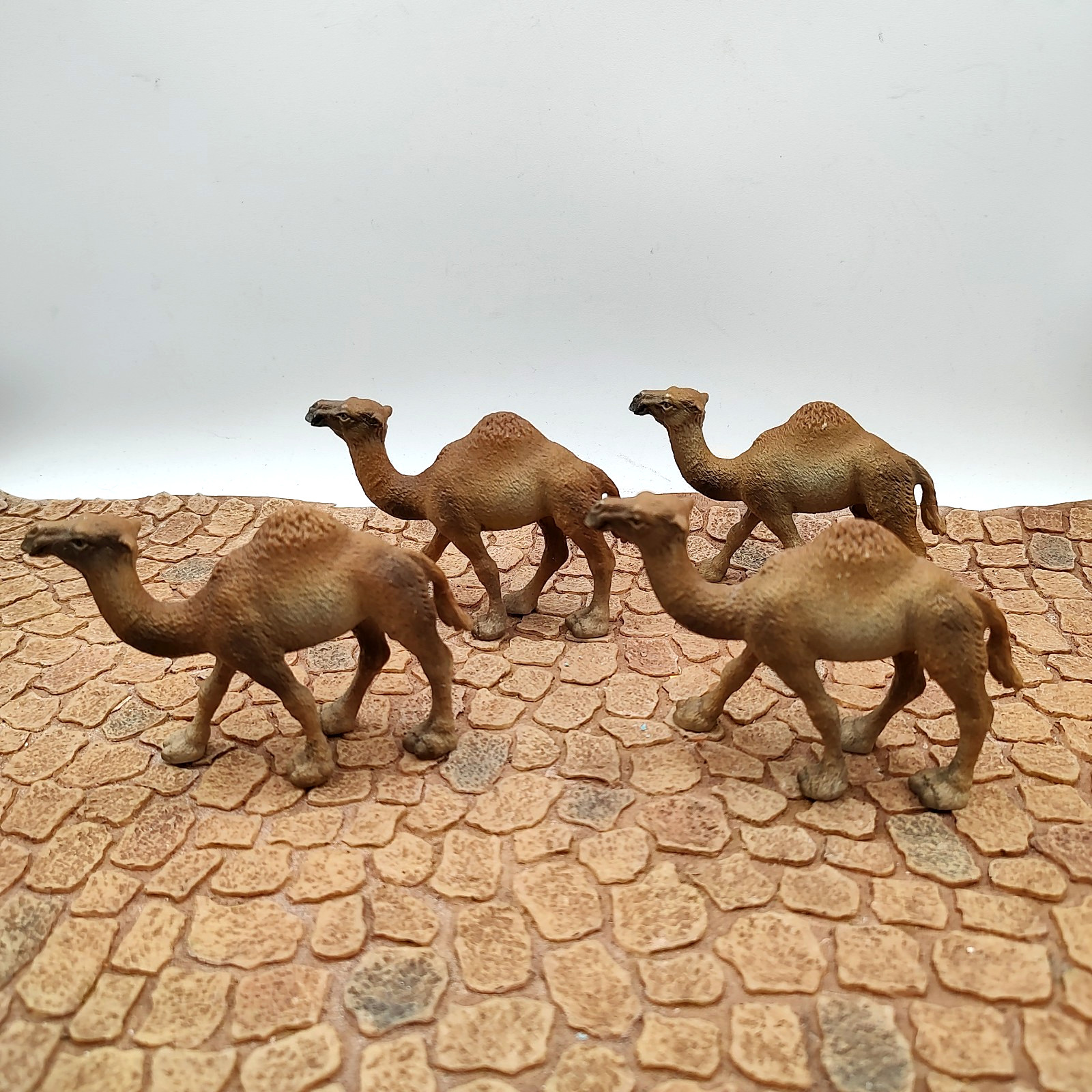 Vintage 1991 Schleich Camel Figurines One Hump Lot of 4