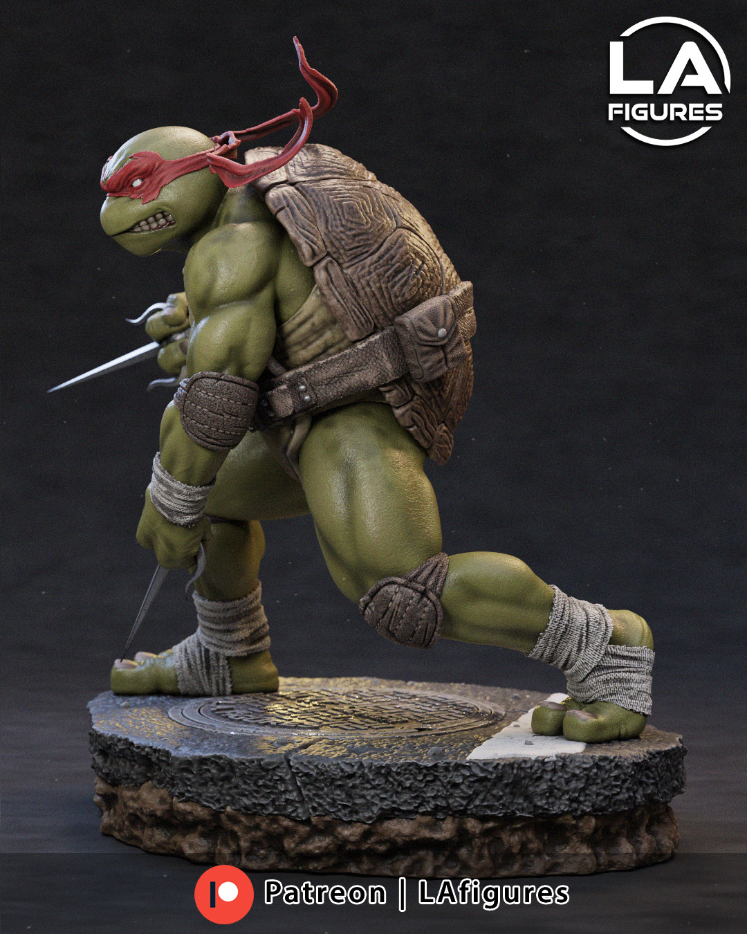 Raphael – TMNT 1/10 Scale Statue 3D Print Model Kit Unpainted