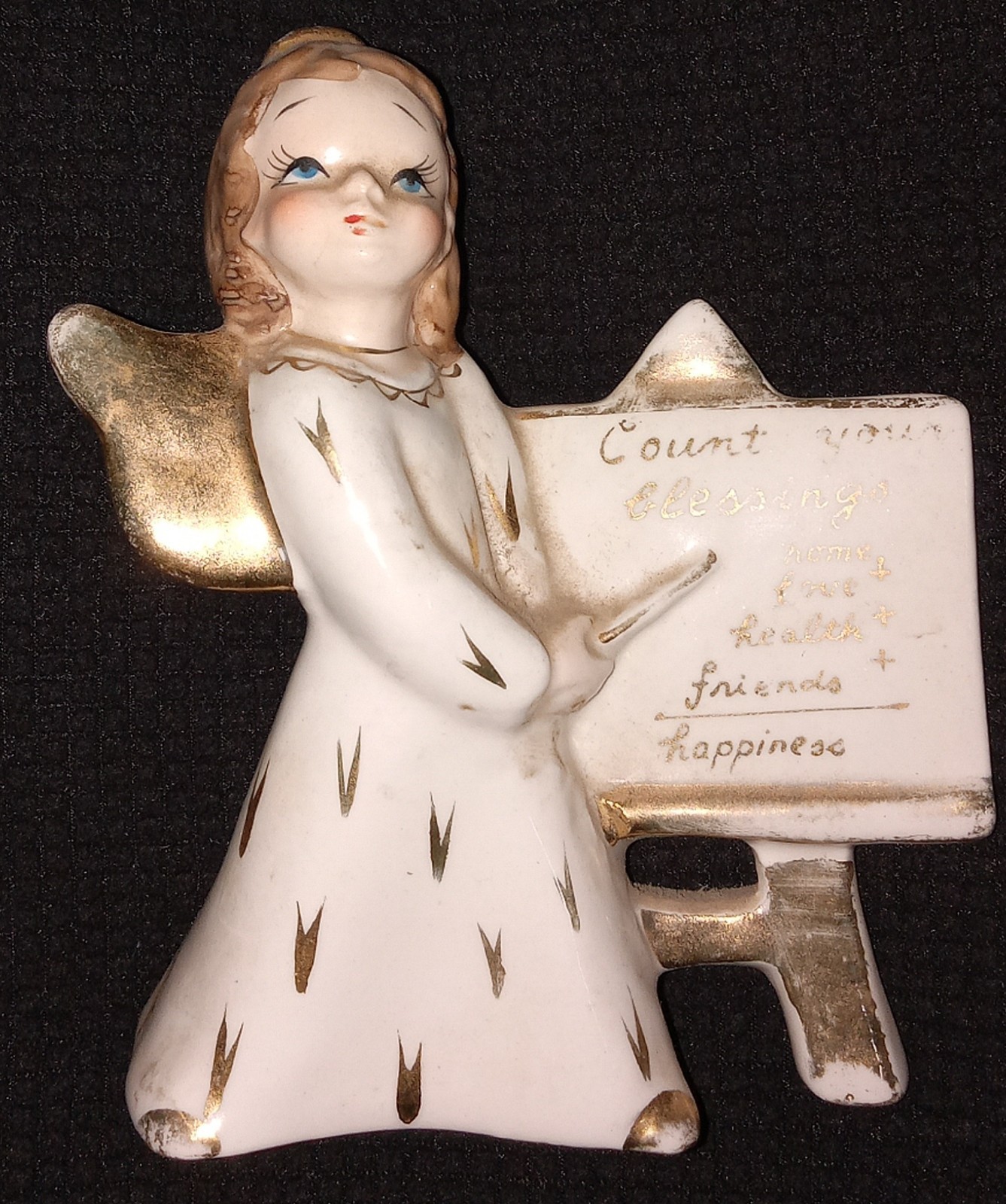 Vintage Christmas Yona Original Count Your Blessings Angel Girl Figurine Japan