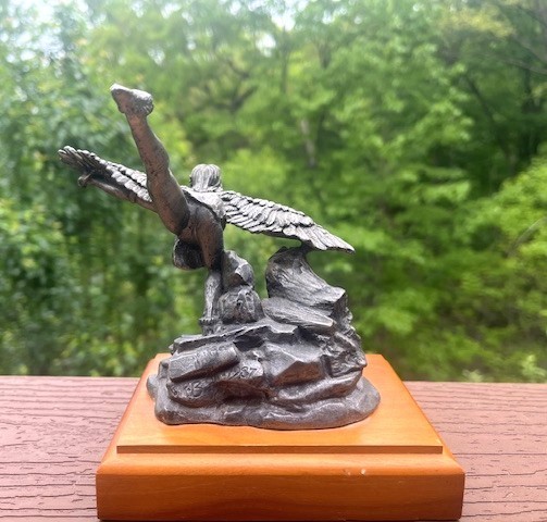 Michael Ricker The Eagle Dance Pewter Statue #199/1000 Sculpture 1987 Signed
