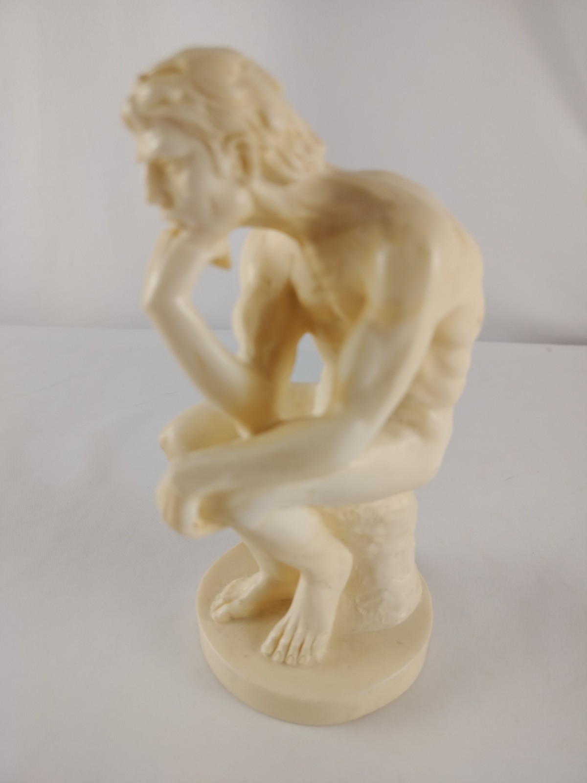A.Santini Vintage Sculpture Figure Marble Alabaster Resin Made In Italy