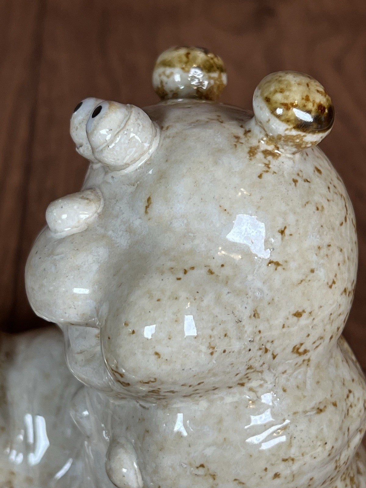 Vintage Speckled Ceramic Caterpillar Inchworm Bug Insect – Garden Decor- Cute