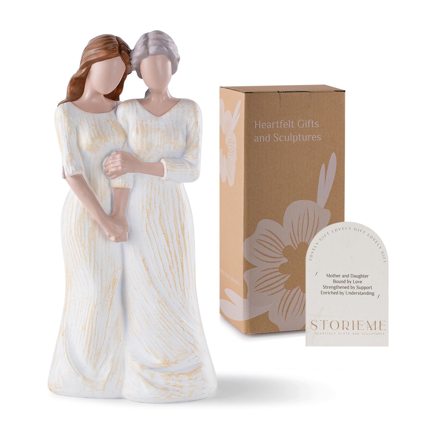 7.7 Inch Mom Birthday Gifts Daughter HandPainted Mother Resin Figurine Statue