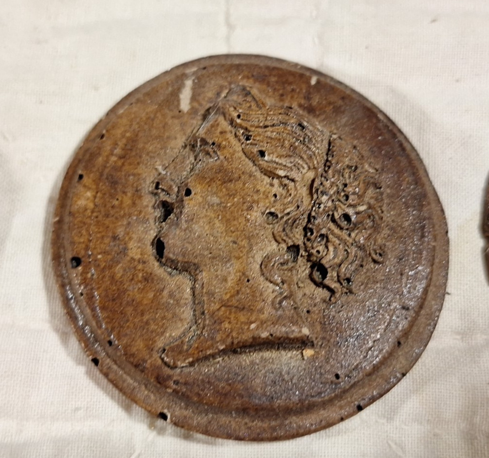 Plaster ? The objects are likely from the 19th century and of French origin