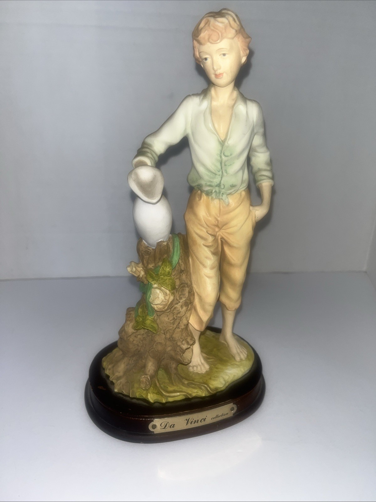 The Mirella Collection Boy with Water Pitcher 10” DaVinci Collection wood base