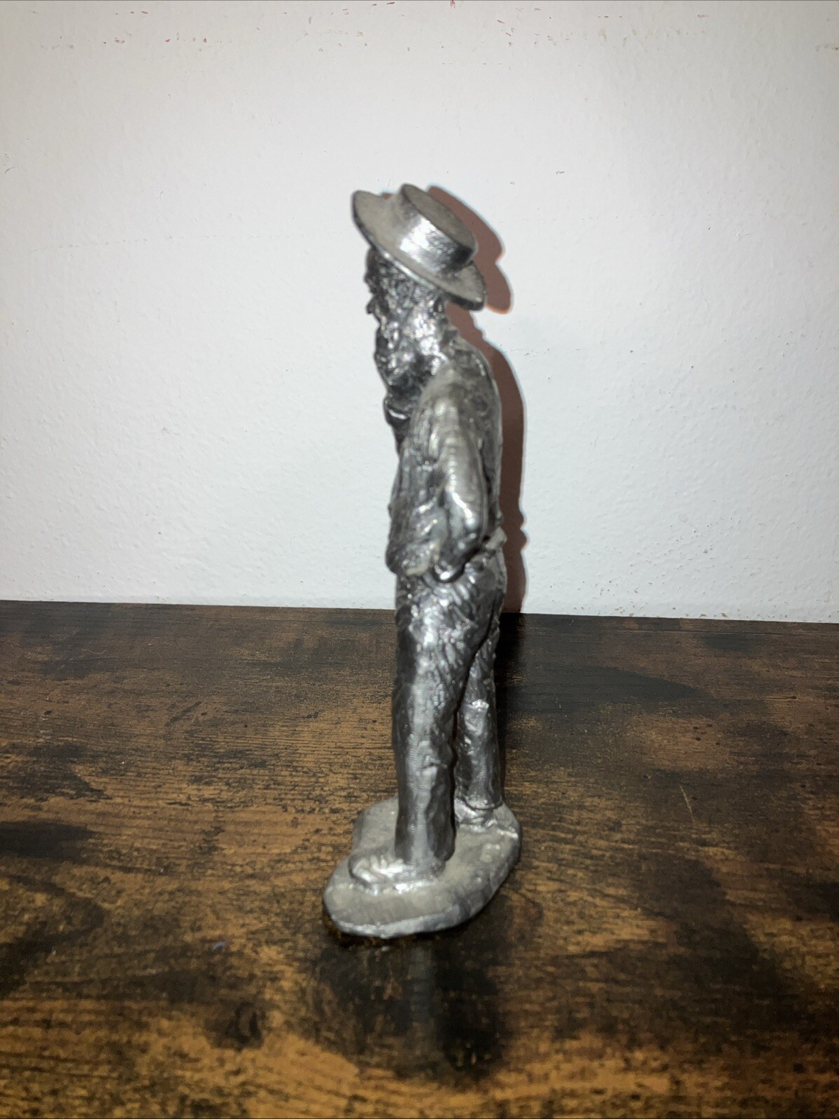 Michael Ricker Thinking Man Pewter Figuirine 7 inches tall