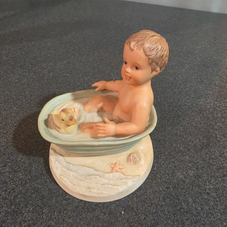 Frances Hook Private Ocean Figurine Roman Inc Ceramica Excelsis 1985 Baby Bath