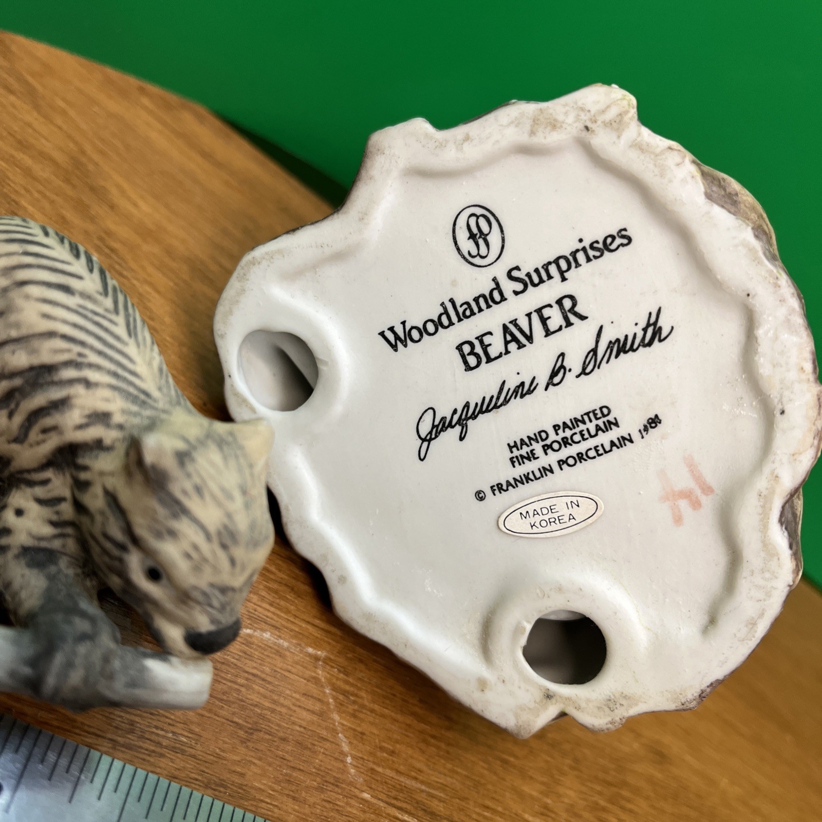 1984 Woodland Surprises Beaver – Franklin Porcelain – Jacqueline B Smith
