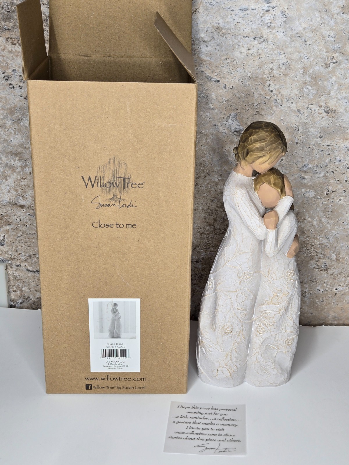 DEMDACO Willow Tree Sculpted Figure, Close to me Mother Daughter