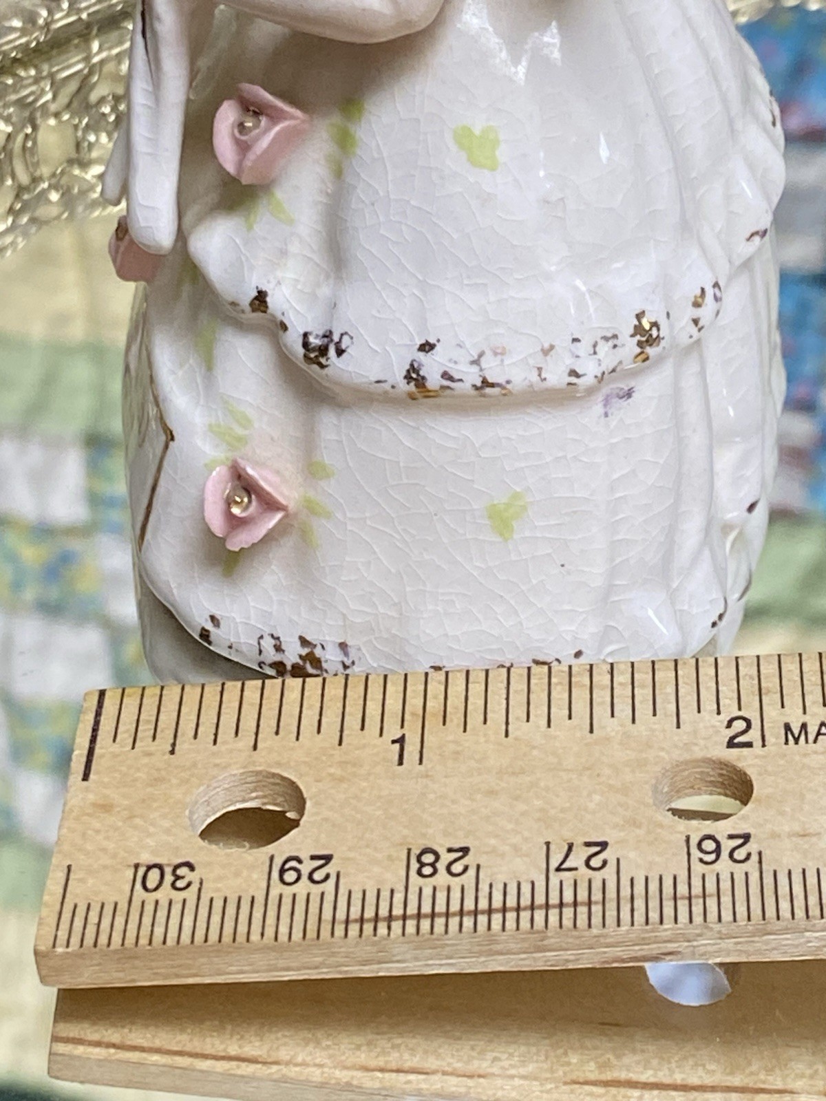 Vintage SR Japan June Birthday Girl Angel Pearl Health Figurine