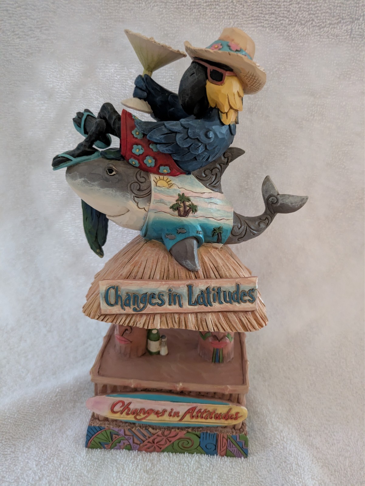 Jim Shore Margaritaville CHANGES IN LATITUDE TIKI stacked figurine 6001070 10.5