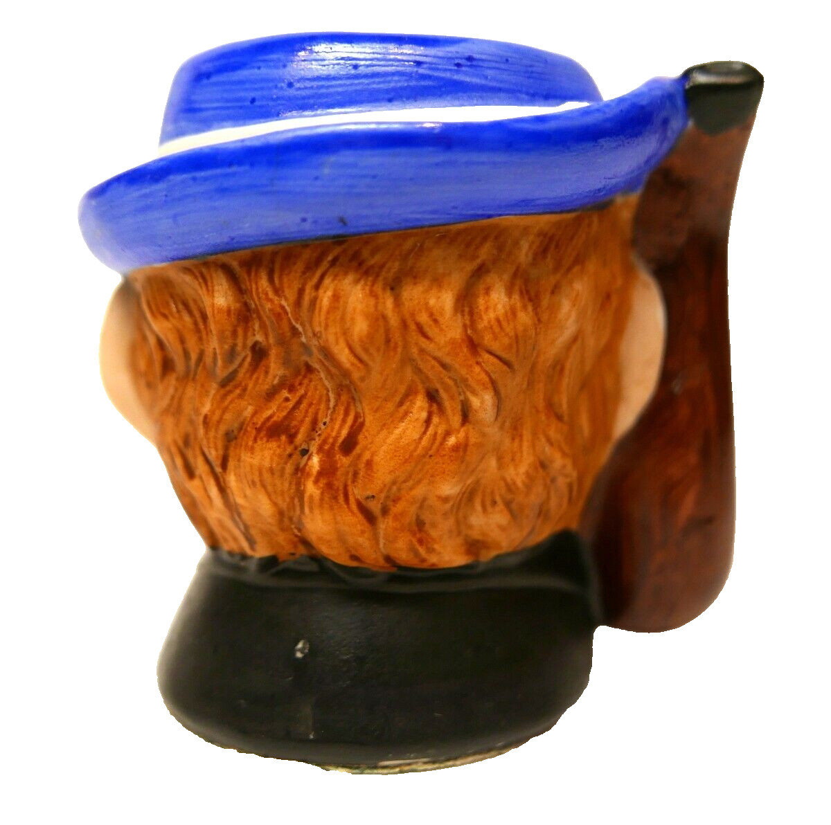 Vintage Toby Style Man with Pipe Weighted Office Desk Pen Holder 3.5″ x 3.5″