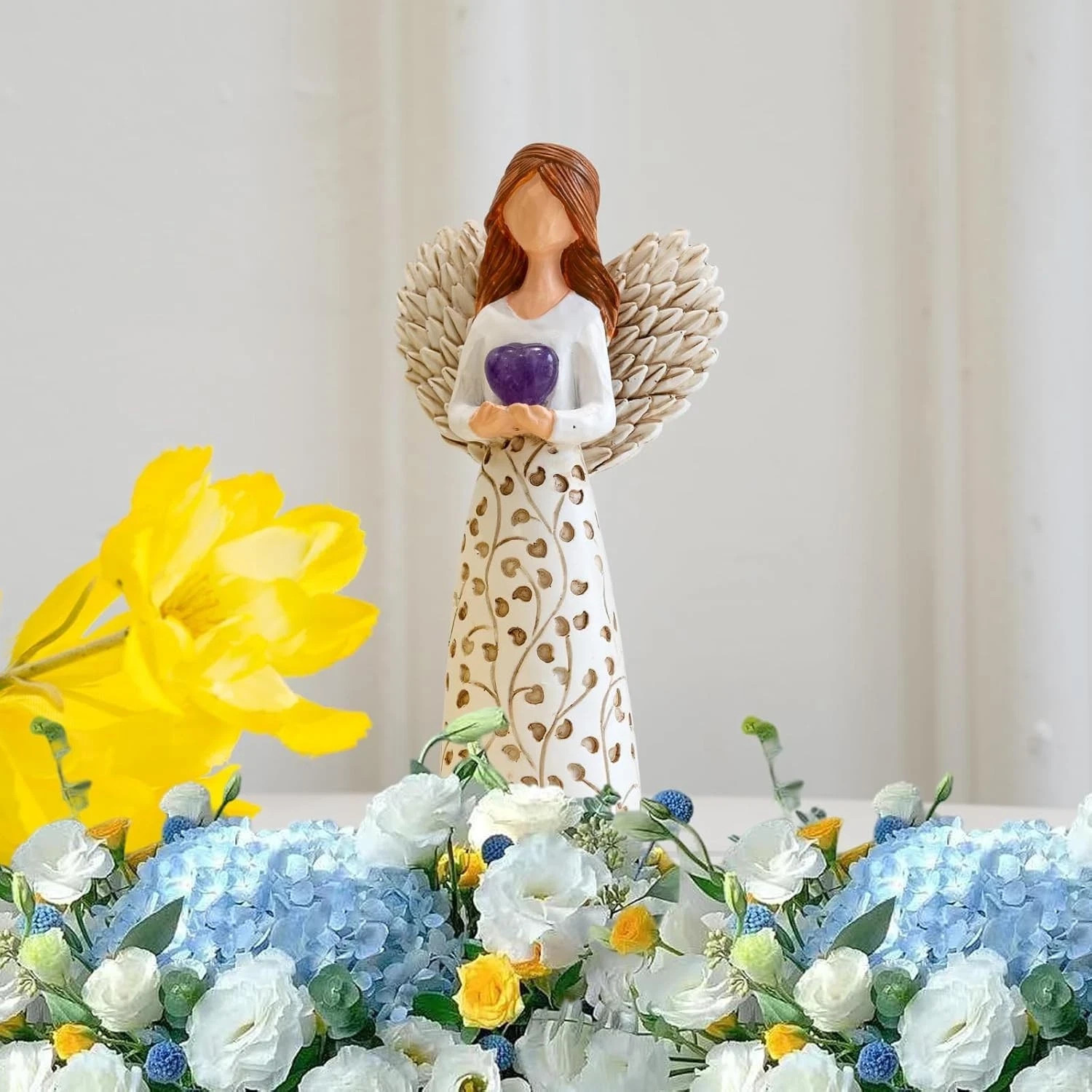 Remembrance Angel Figurine Sympathy Memorial Gift for Loss of Loved One White