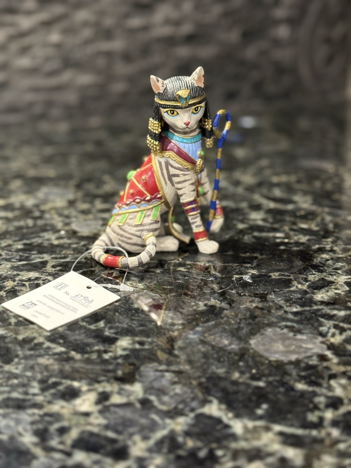 Hamilton Collection Cleo-Cat-Tra Divine Feline Bastet Cat Figurine w/ Tag 2012
