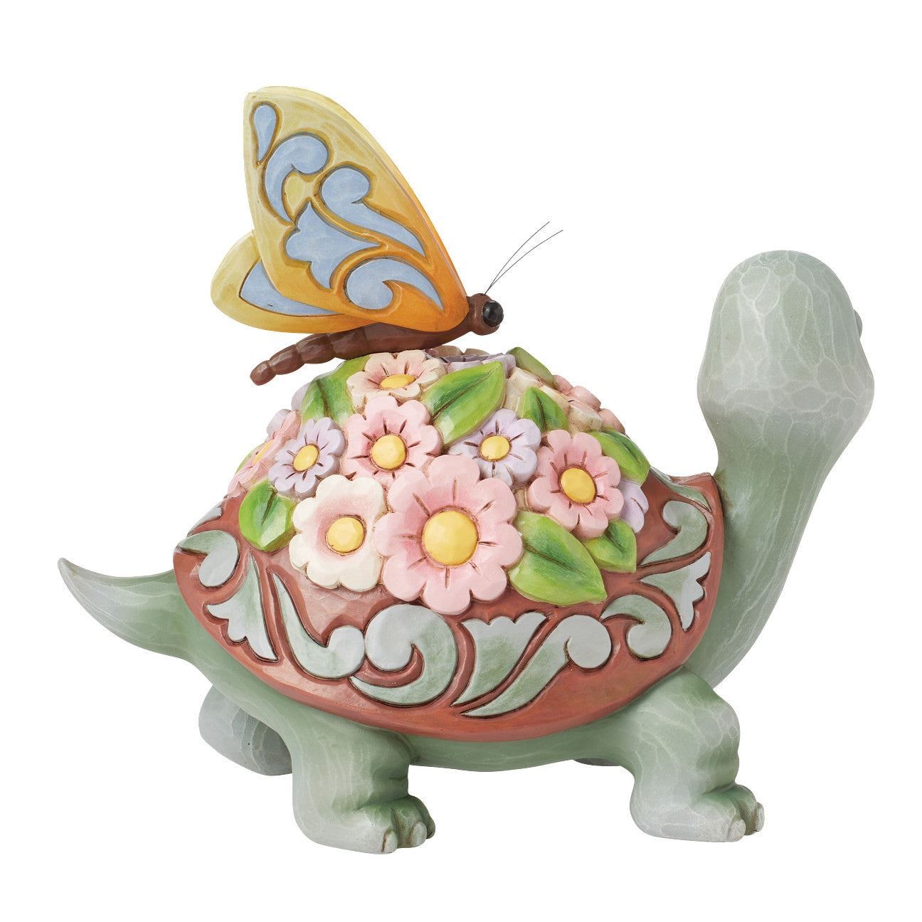 Jim Shore Heartwood Creek Turtle With Flowers on Shell Figurine 6016388