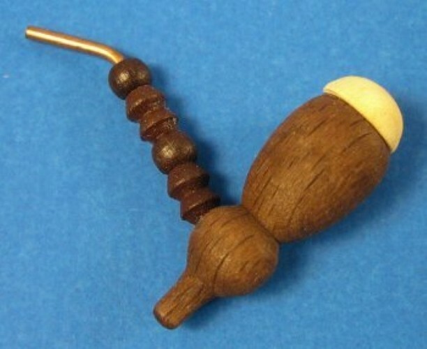 Brown Wood Pipe – 1 1/4 Inch – Replacement part for German Smoker