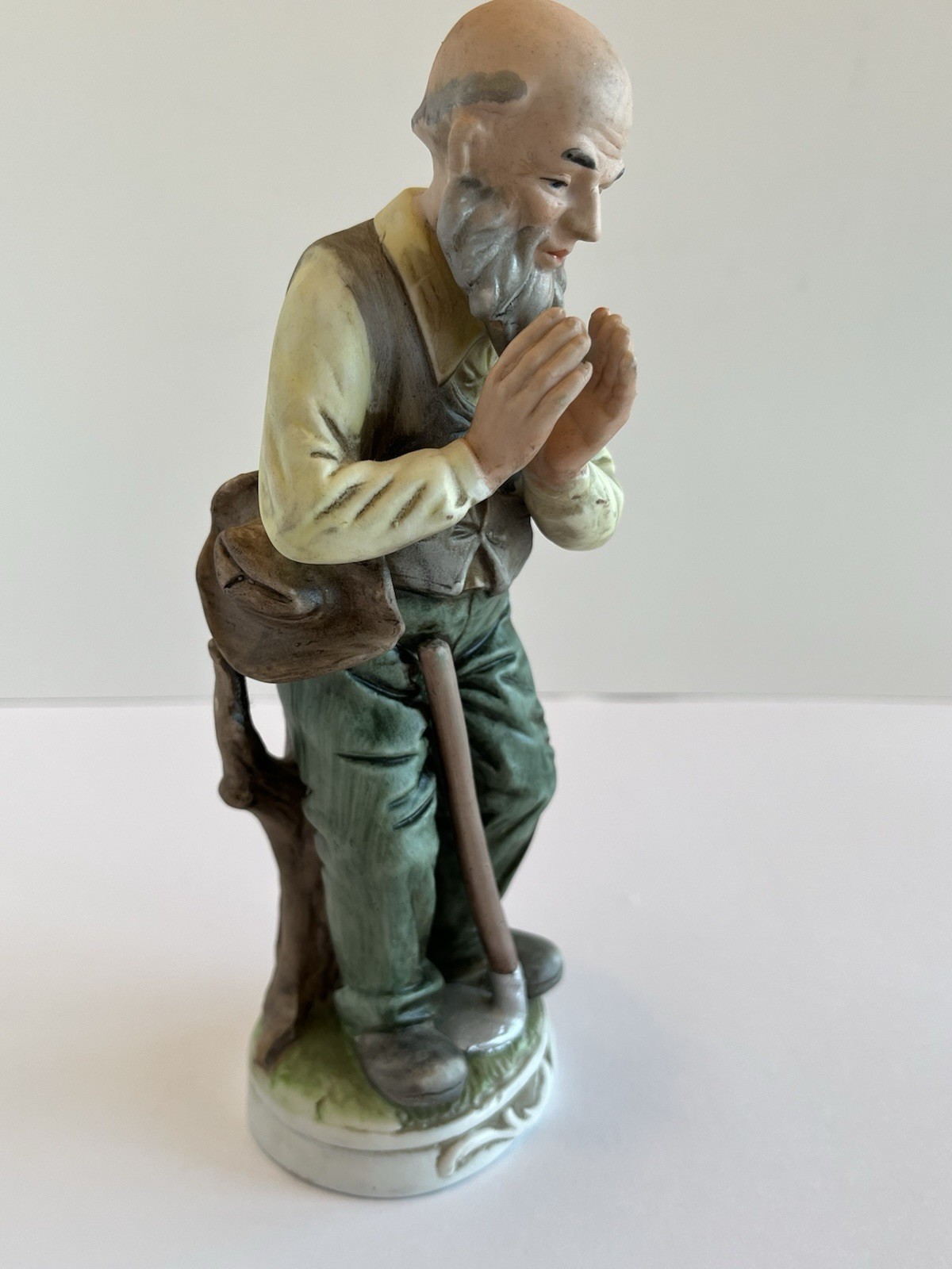 Vintage Homco #3110 Old Man & Woman Farmers Pray Porcelain 8″ Figurines