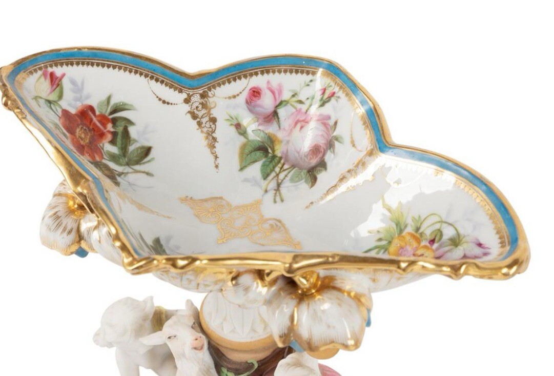 Cherub Porcelain Compotes , 19TH Century -Antique Compotes
