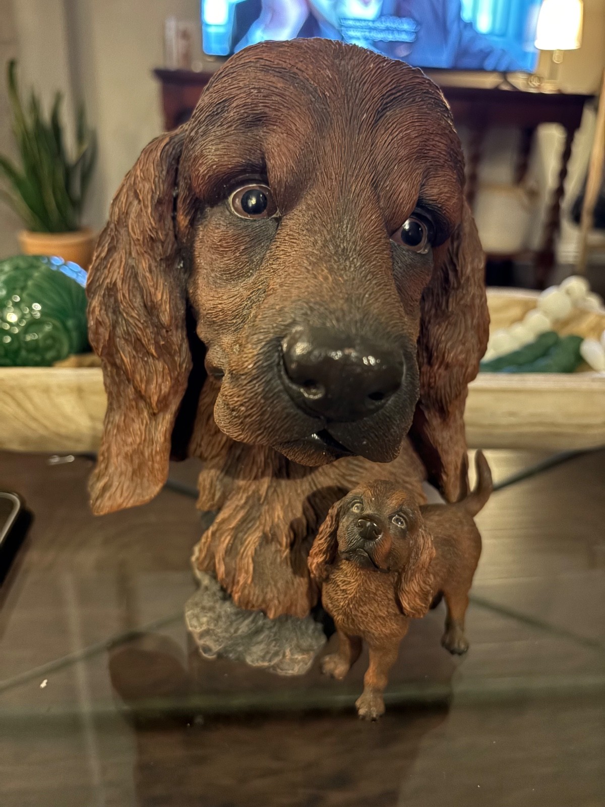 Westland Giftware Brown Irish Setter Dog Bust Statue Puppy- EX condition