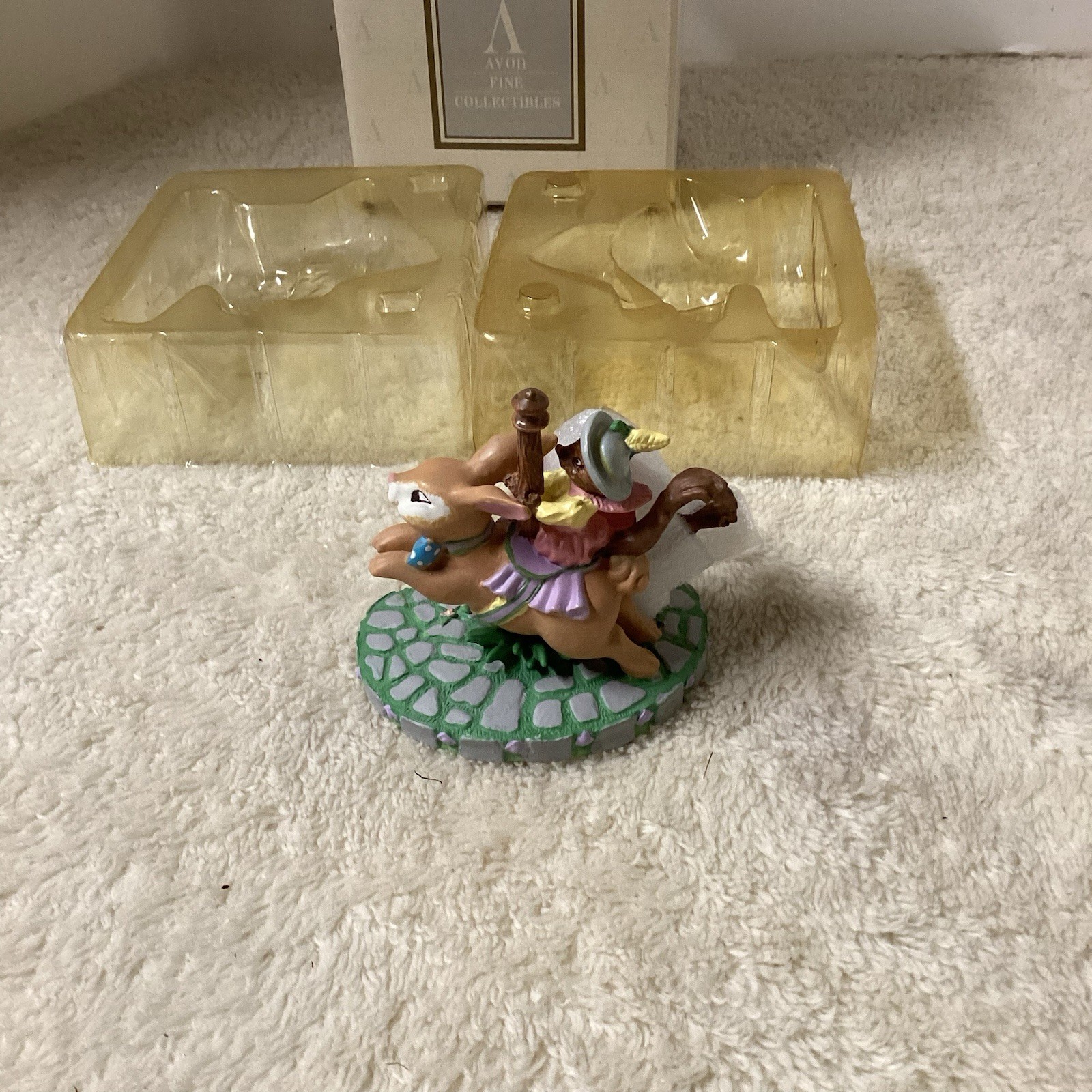 Avon Carousel Wonderland Miniature “Flowers for a Kiss” 1993 original packaging