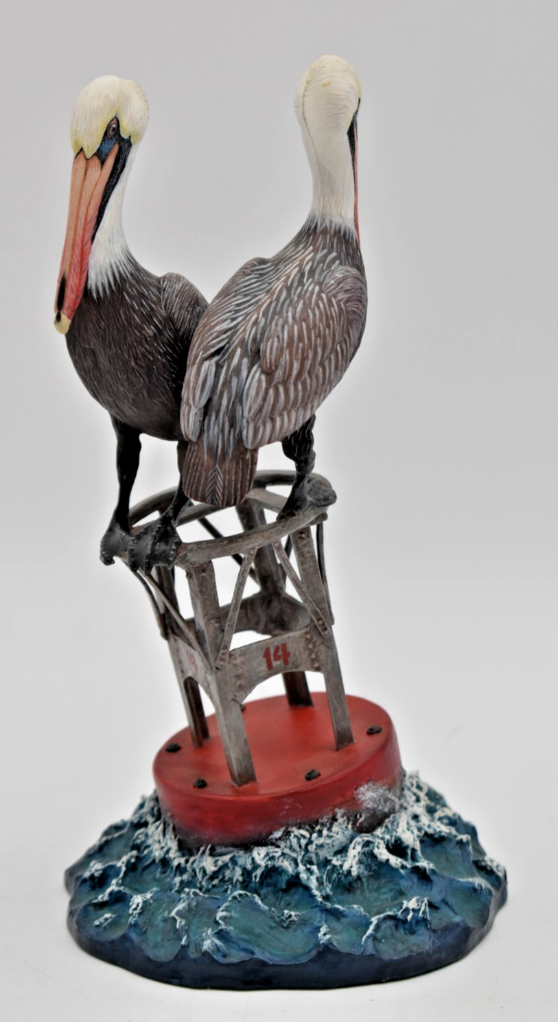The Danbury Mint Harbor Guardians Pelicans Figurine By George Kruth 10″ Tall