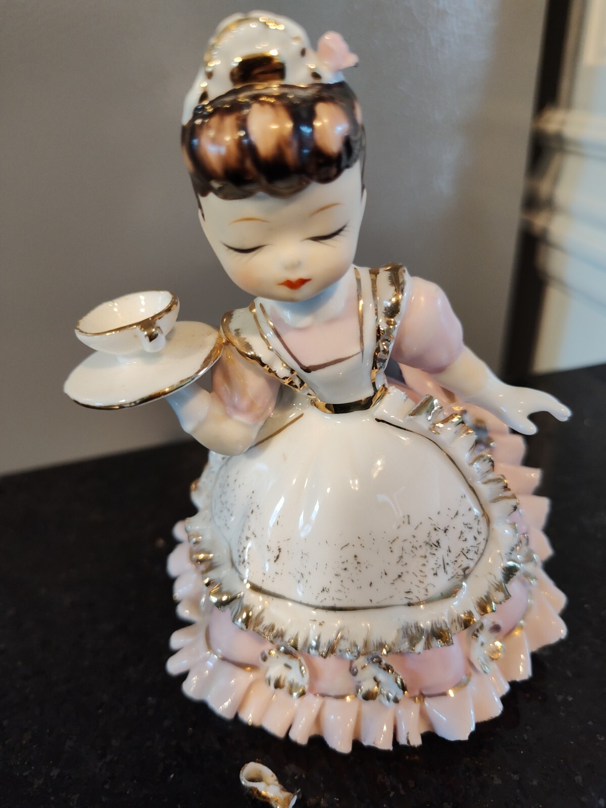 RARE 1950’s Geo Z Lefton Bloomer Girl Victorian French Maid Waitress