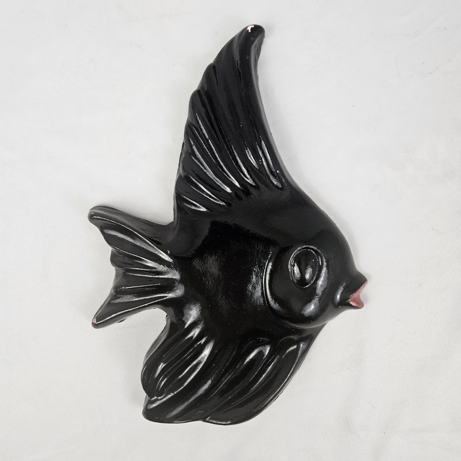 MCM Ceramicraft Angel Fish Tropic Treasures Wall Plaque Kitsch Hanging Decor