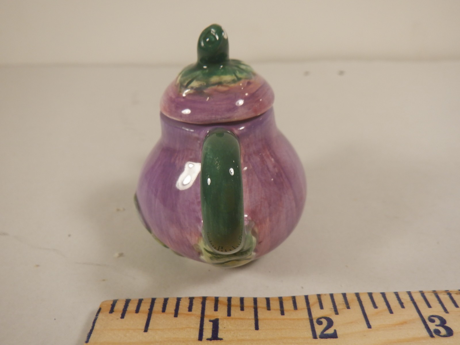 Miniature Eggplant Teapot Collectable by Wang’s International