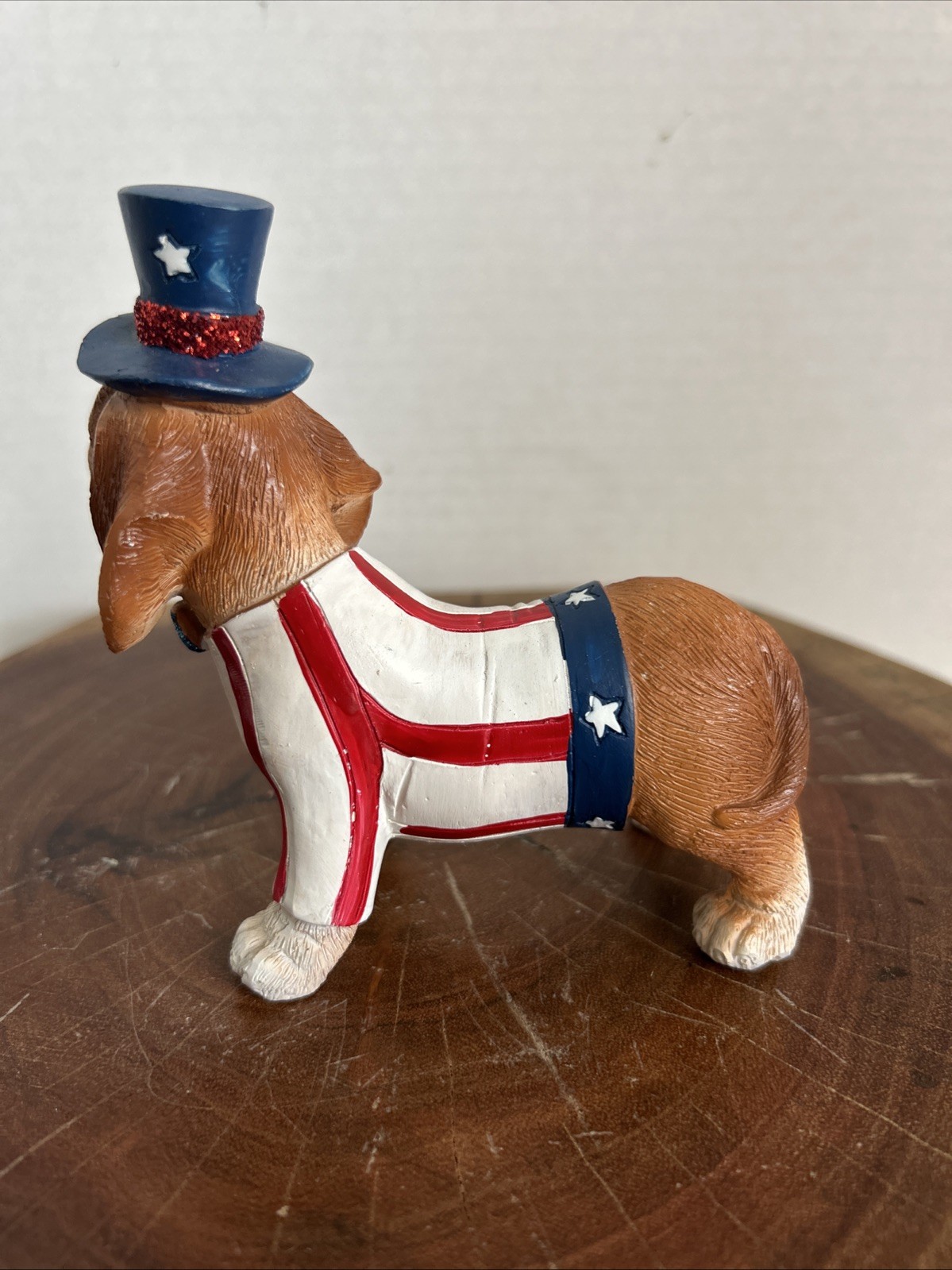 4.5” Ceramic Patriotic Dog Figurine