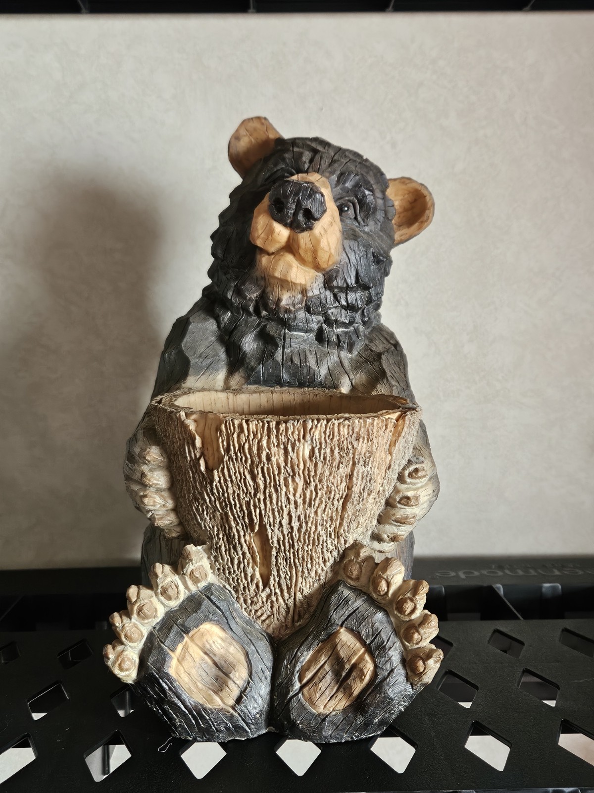 Sculpture by Jenny Resin Bear Figurine Painted Wildlife Rustic Carvings Decor