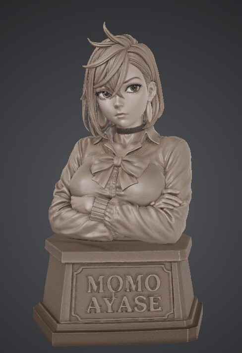 DanDaDan Sculpture Bust – Momo Ayase Figure – Anime Lover Gift – Manga Fan Art