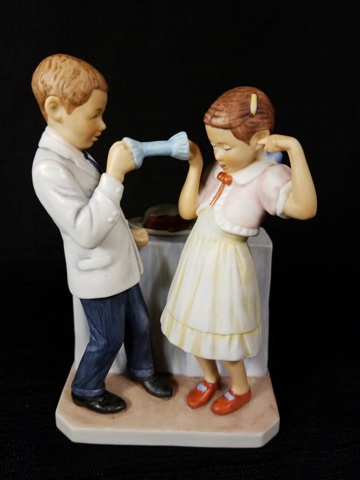 Gorham DAY IN THE LIFE OF A GIRL Norman Rockwell Figurine Porcelain