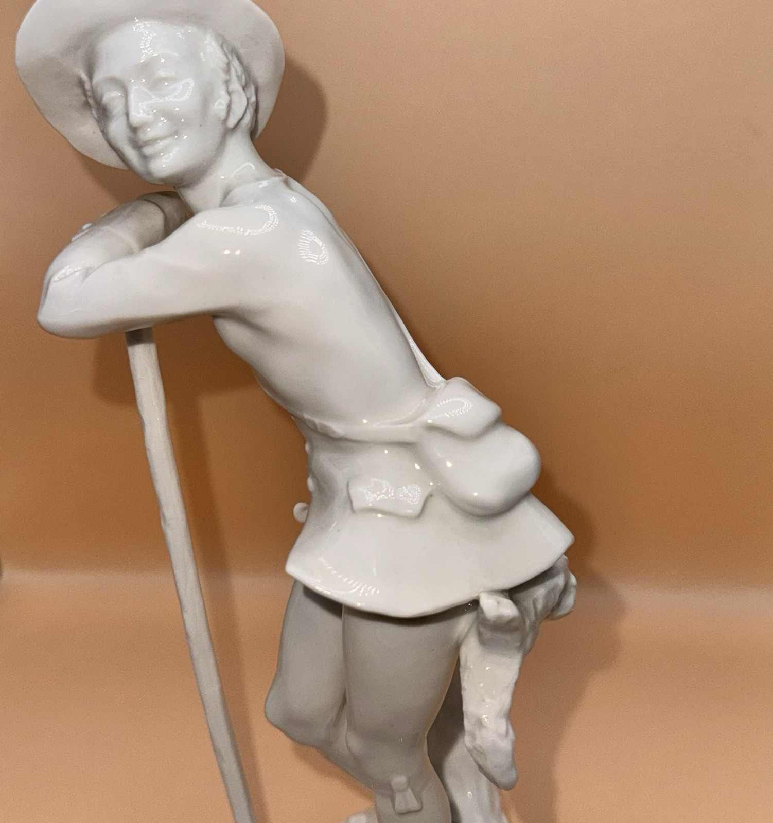 Hutschenreuther Selb Carl Werner Man On Walking Stick Porcelain Figurine Germany