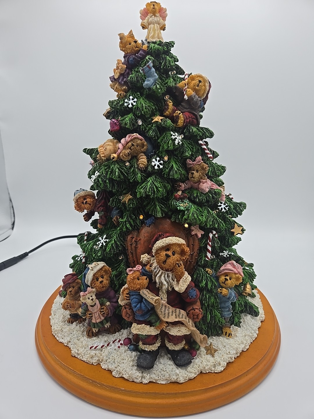 Vintage Danbury Mint Boyd’s Bears Light Up Christmas Tree 12″ Tall Retired 2002