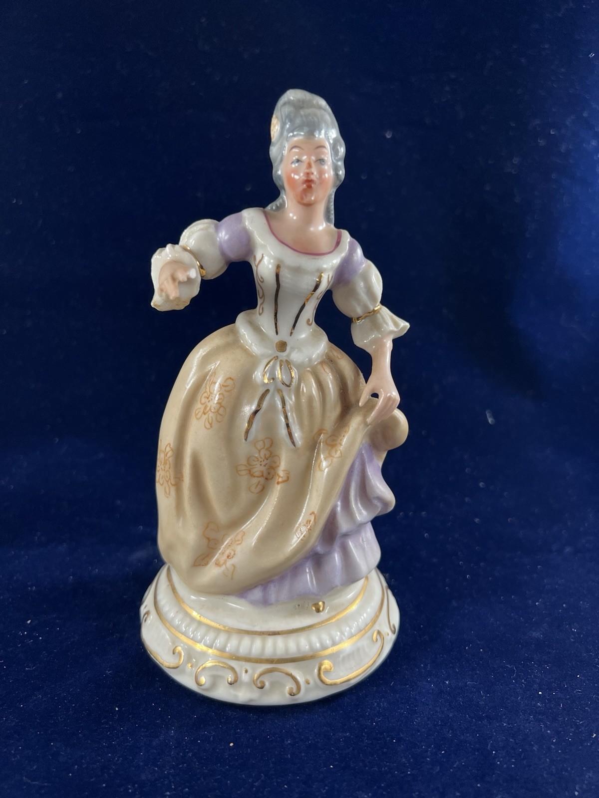 Vintage Porcelain Jabeson 1940’s Victorian Colonial Woman Figurine
