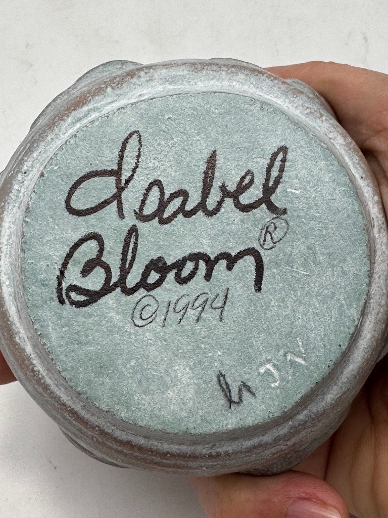 Isabel Bloom Flower Cluster Blue Green Concrete Sculpture Indoor Outdoor 1994