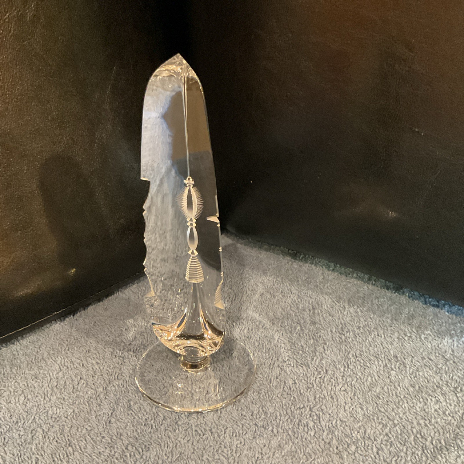 Clear Glass Abstract Art Sculpture Figurine