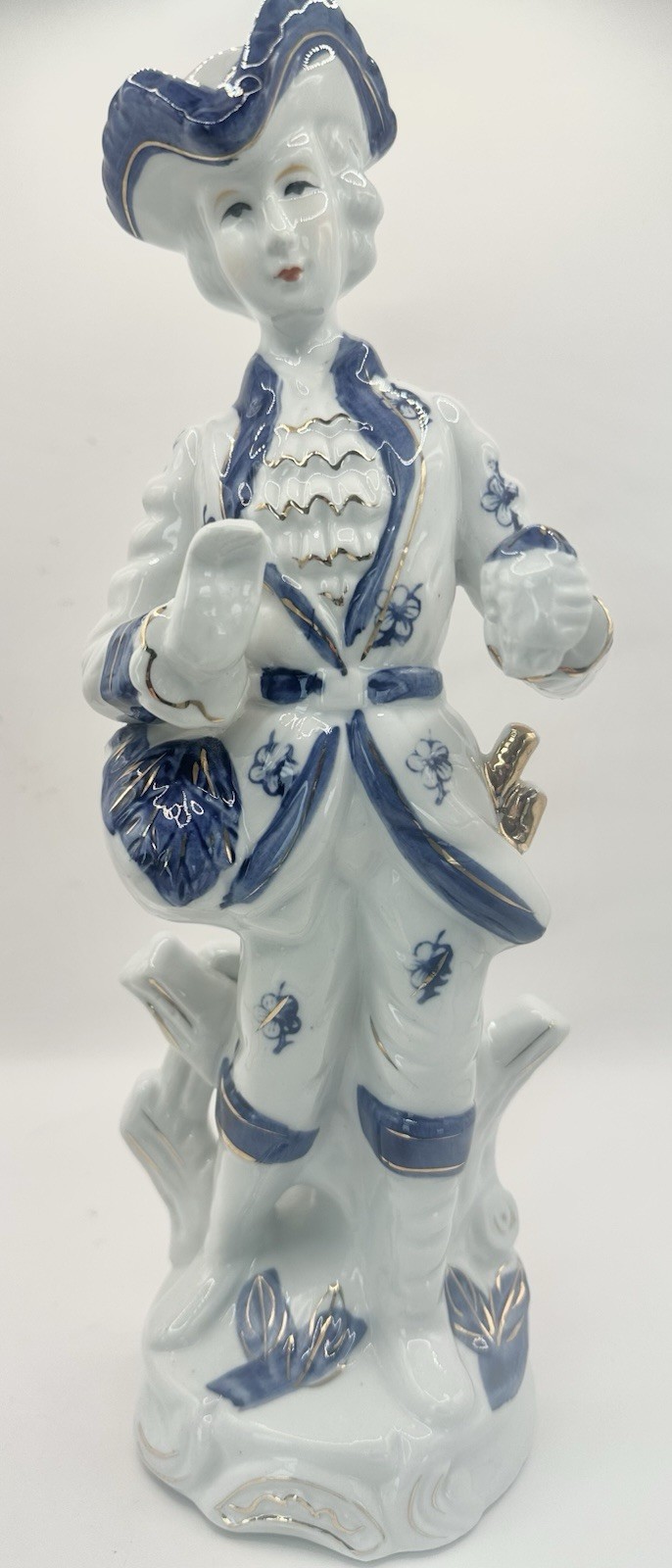 VTG Collector’s Edition Fine Porcelain GEORGE WASHINGTON Figurine Blue & White