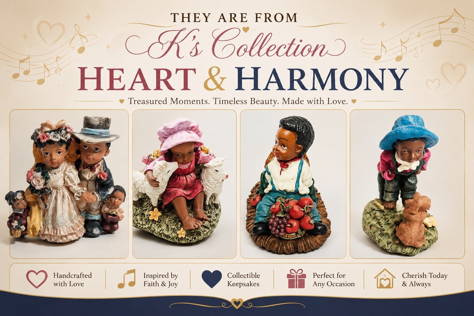 African American- Heart and Harmony Figurine (K’s Collection)