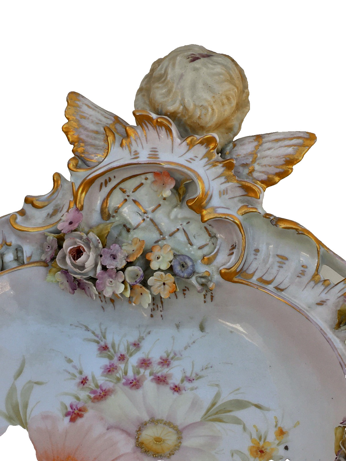 c. 1865 Von Schierholz Porcelain Factory , Germany, Cherub Porcelain Centerpiece