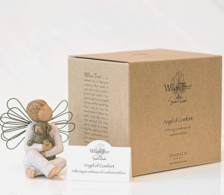 👼🏼Willow Tree Angel of Comfort Holding Puppy Dog Figurine Susan Lordi #26062👼